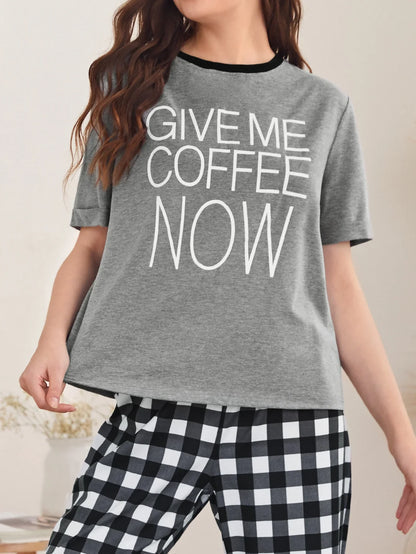 Give Me Coffee PJs Set