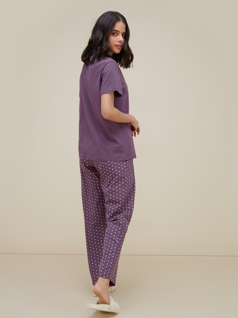 Purple Butterfly PJs Set