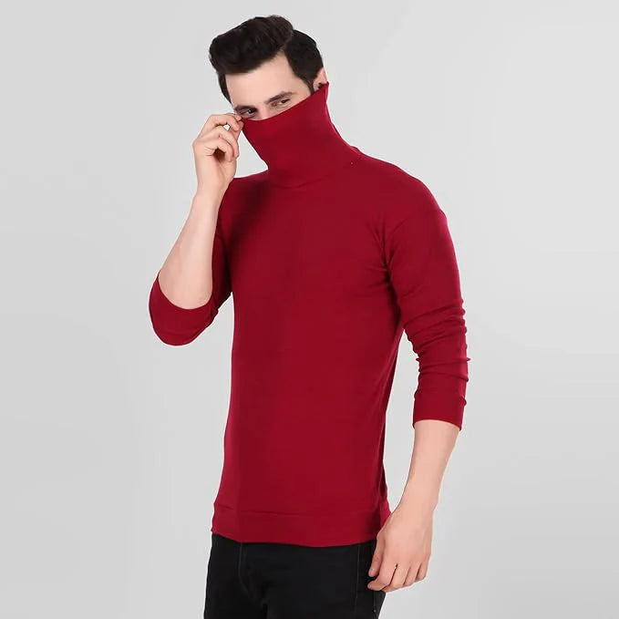 Maroon High Neck for Men's
