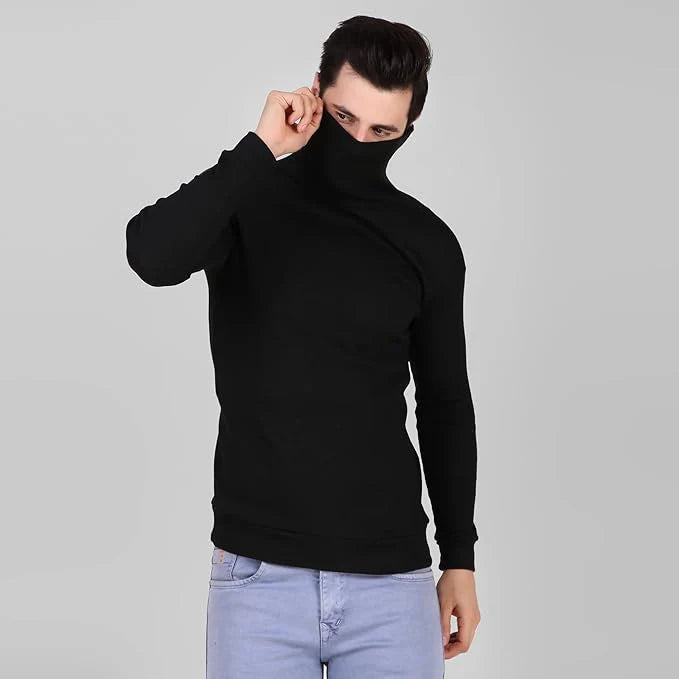 Black High Neck for Men's