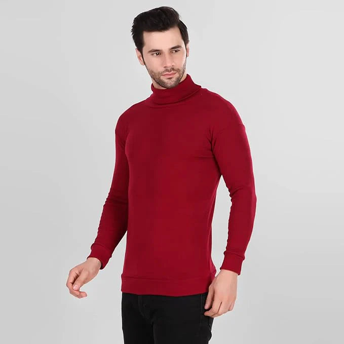 Maroon High Neck for Men's