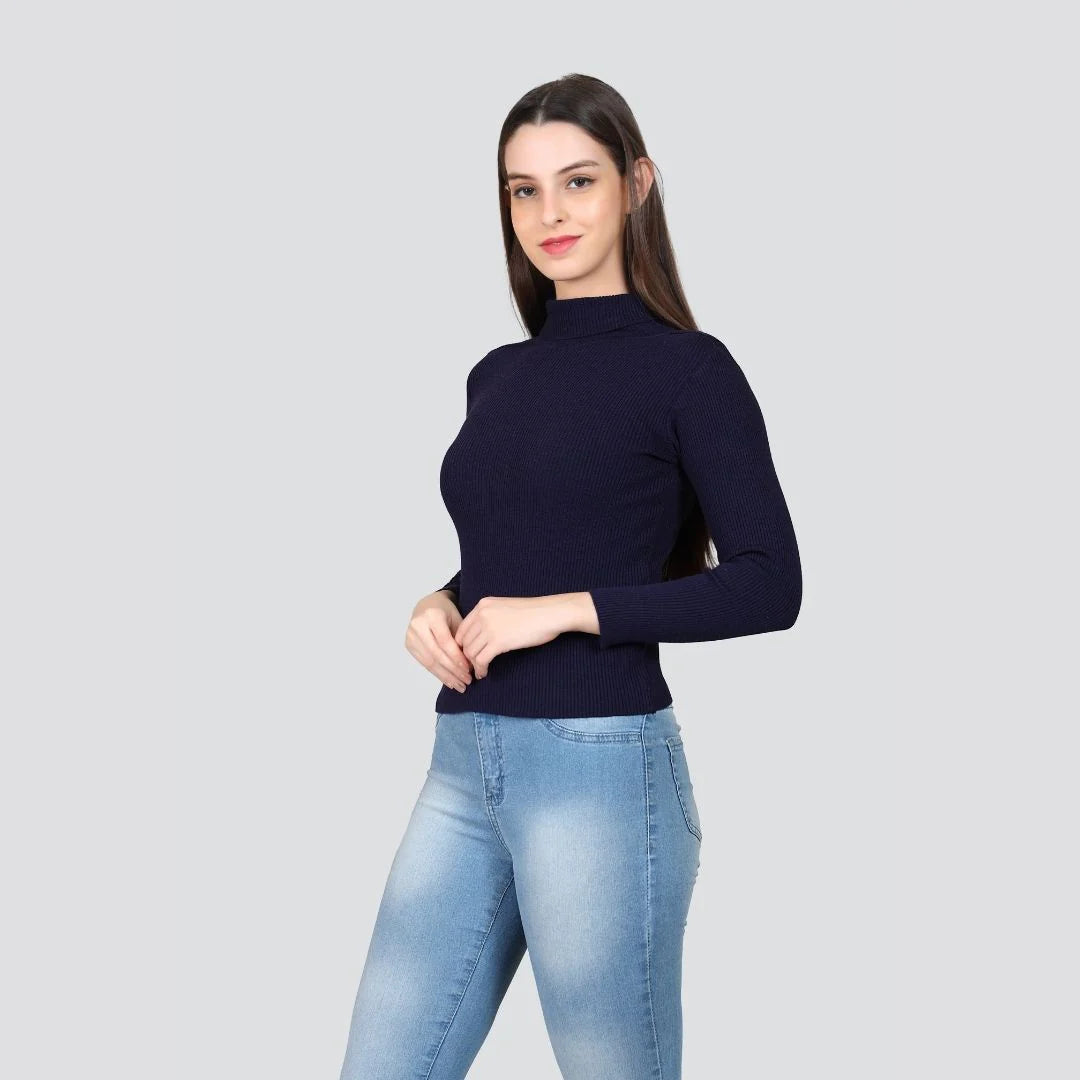 Navy Blue High Neck for Women's