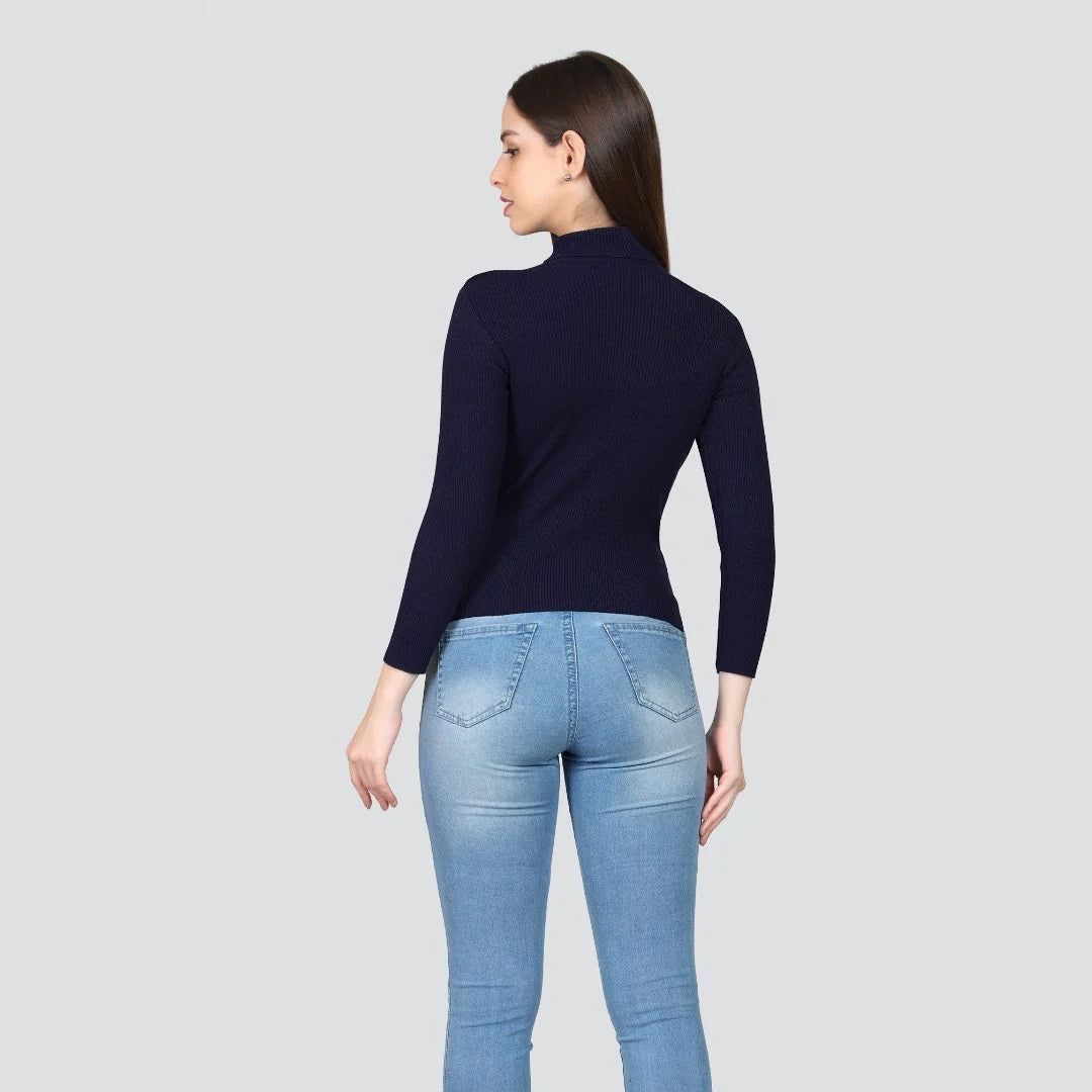 Navy Blue High Neck for Women's