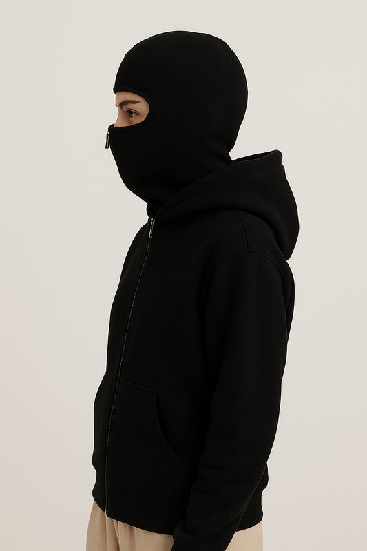 Balaclava Ninja Zipper Hoodie Jacket
