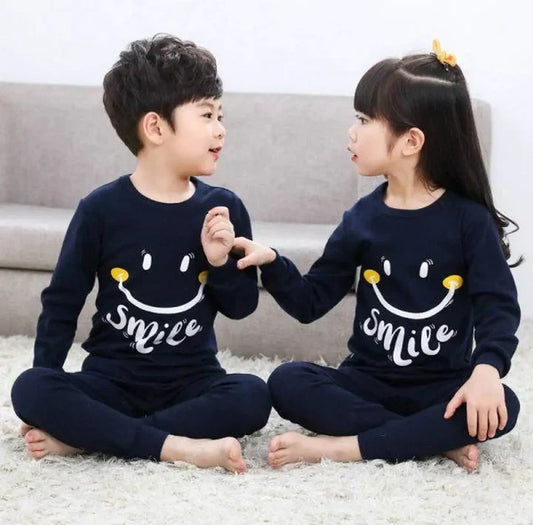 Smiley Navy Blue Kids Night Wear (Each)