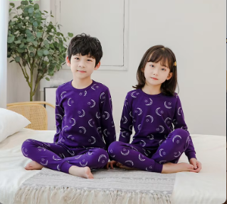 Purple Moon Star Printed Kids Wear (Each)