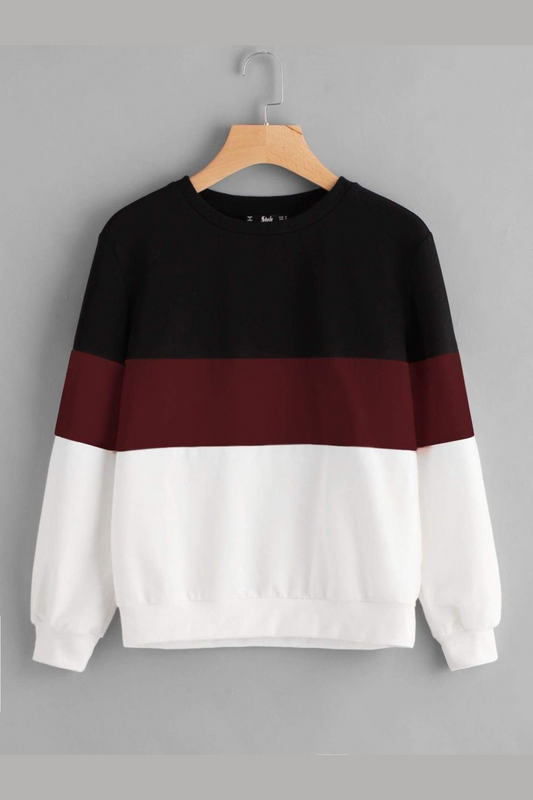 Black Maroon & White Sweet Shirt