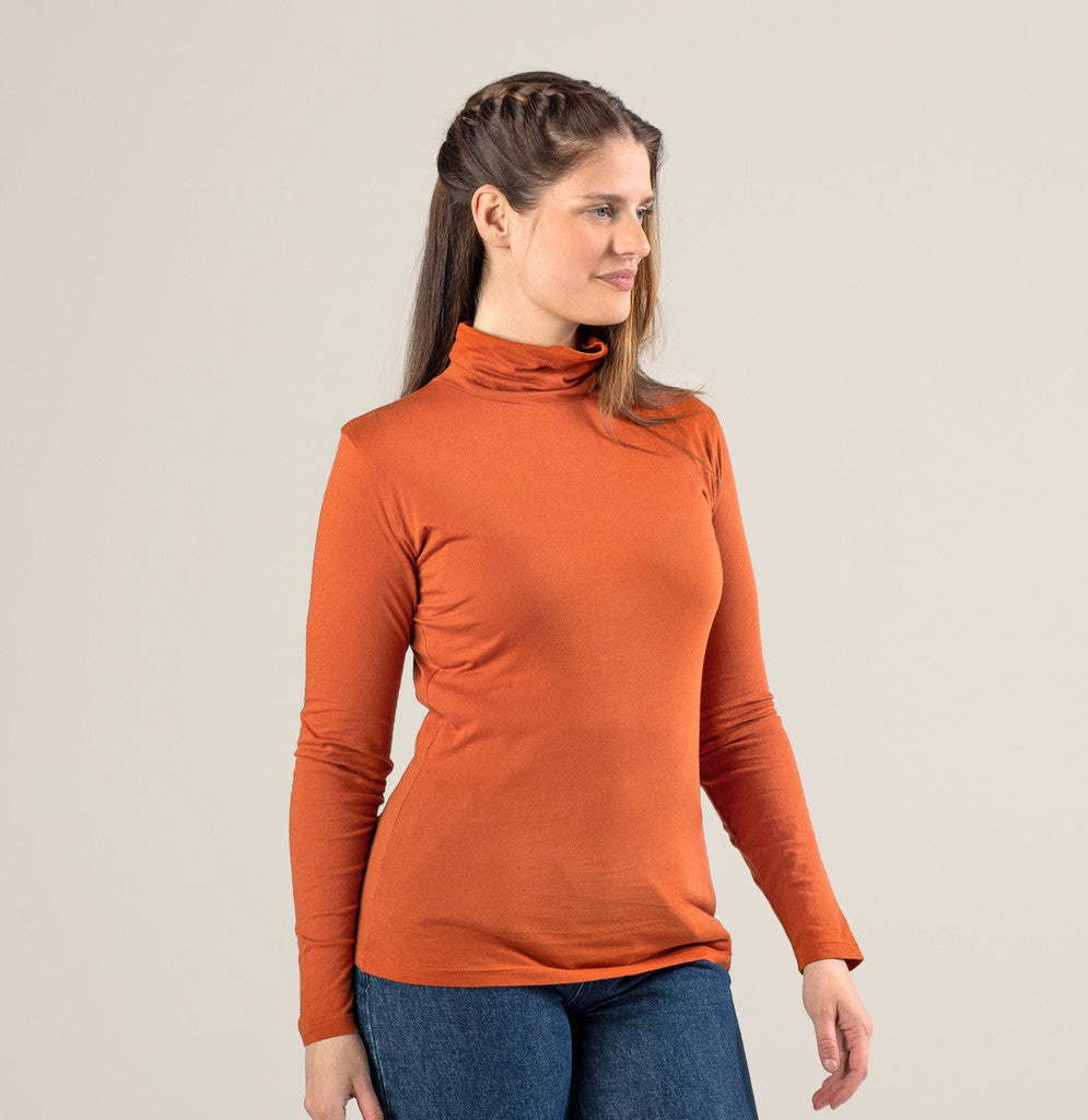 Orange High Neck for Women's