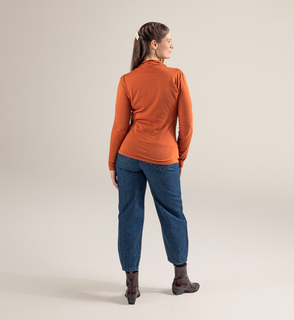 Orange High Neck for Women's