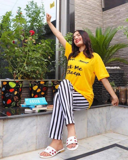 Yellow Let Me PJs SET