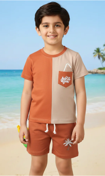 Kids Print T-Shirt & Shorts Set Juice Print