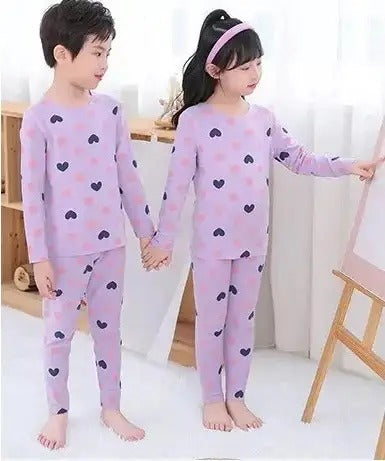 Purple Multi Heart Printed Kids Wear (Each)
