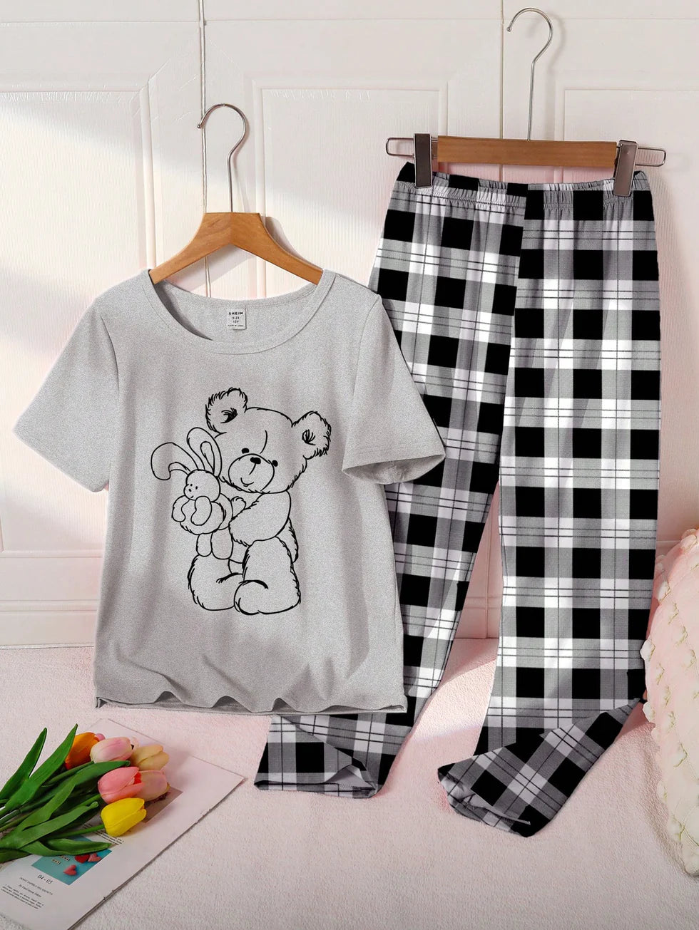 Bunny Hug Printed Half Sleeve Night Suit Kids