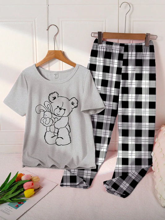 Bunny Hug Printed Half Sleeve Night Suit Kids