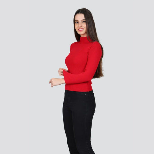 Red High Neck for Women's