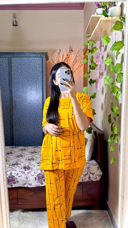 Yellow Capri PJs SET
