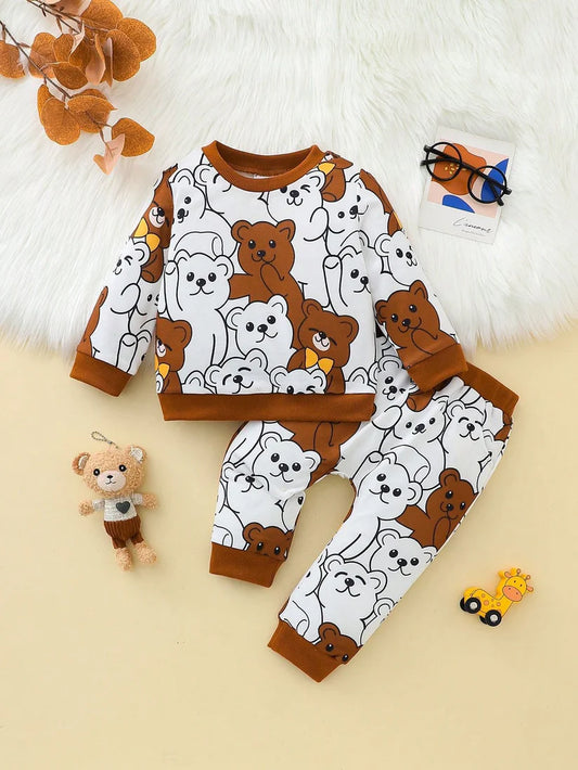 White Bears Print Kids Set