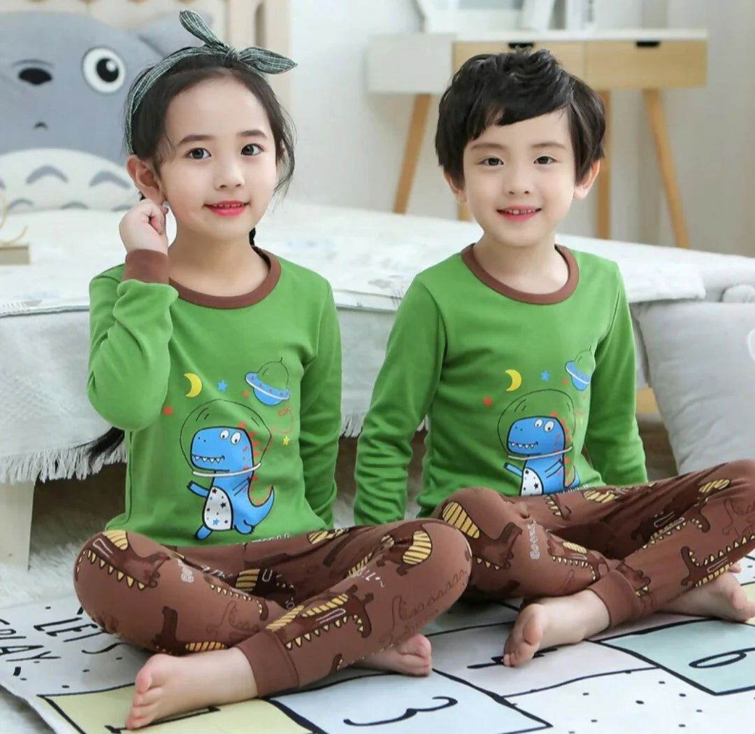 Green Dino Print Kids Wear (Each)