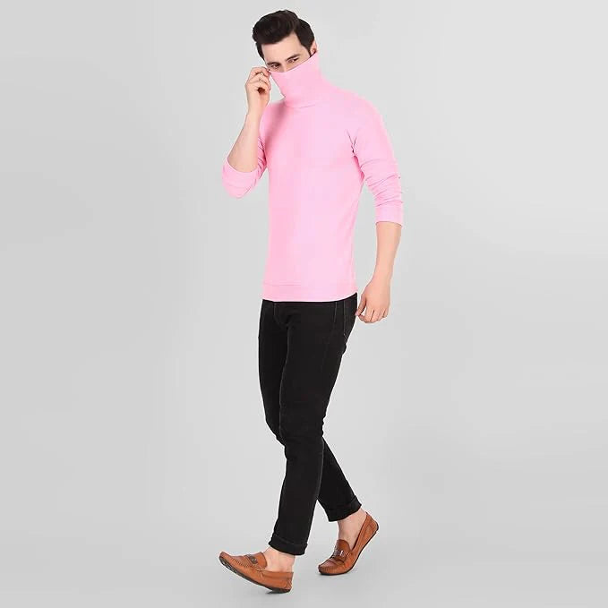 Pink High Neck for Men's