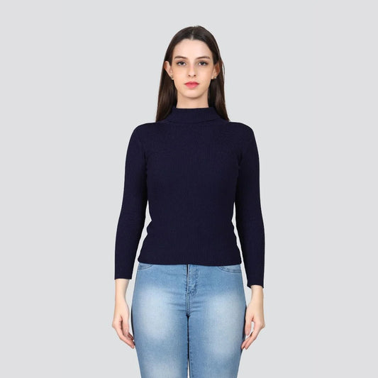 Navy Blue High Neck for Women's