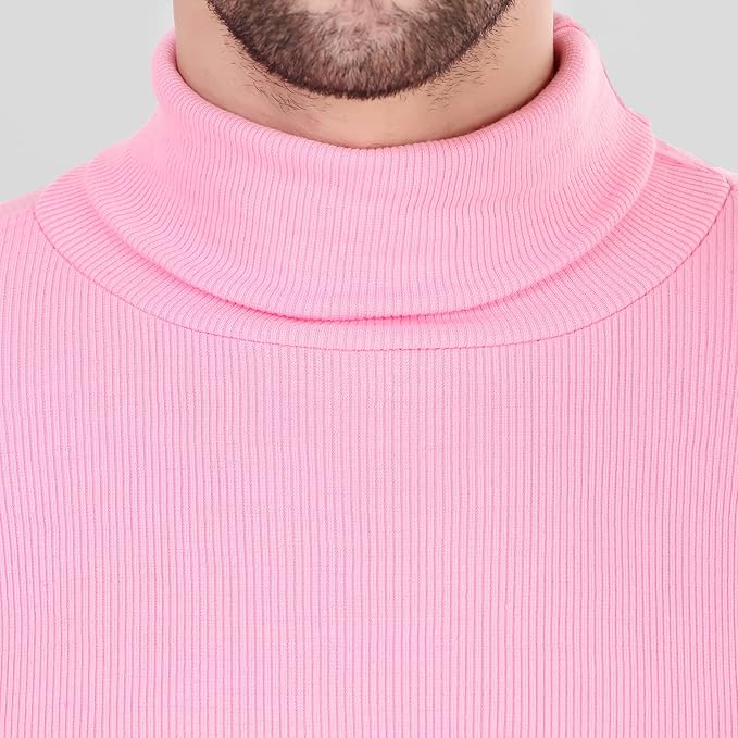 Pink High Neck for Men's
