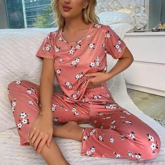 White Flower PJs Set