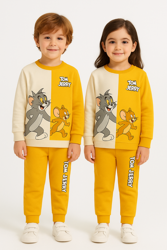 Winter Yellow Tom & Jerry Kids Suit