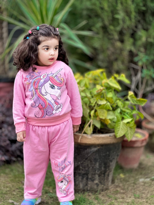 Happy Family Printed Fleece Winter Suit For Kids