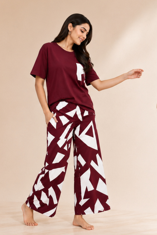 Dries Van Noten White & Maroon