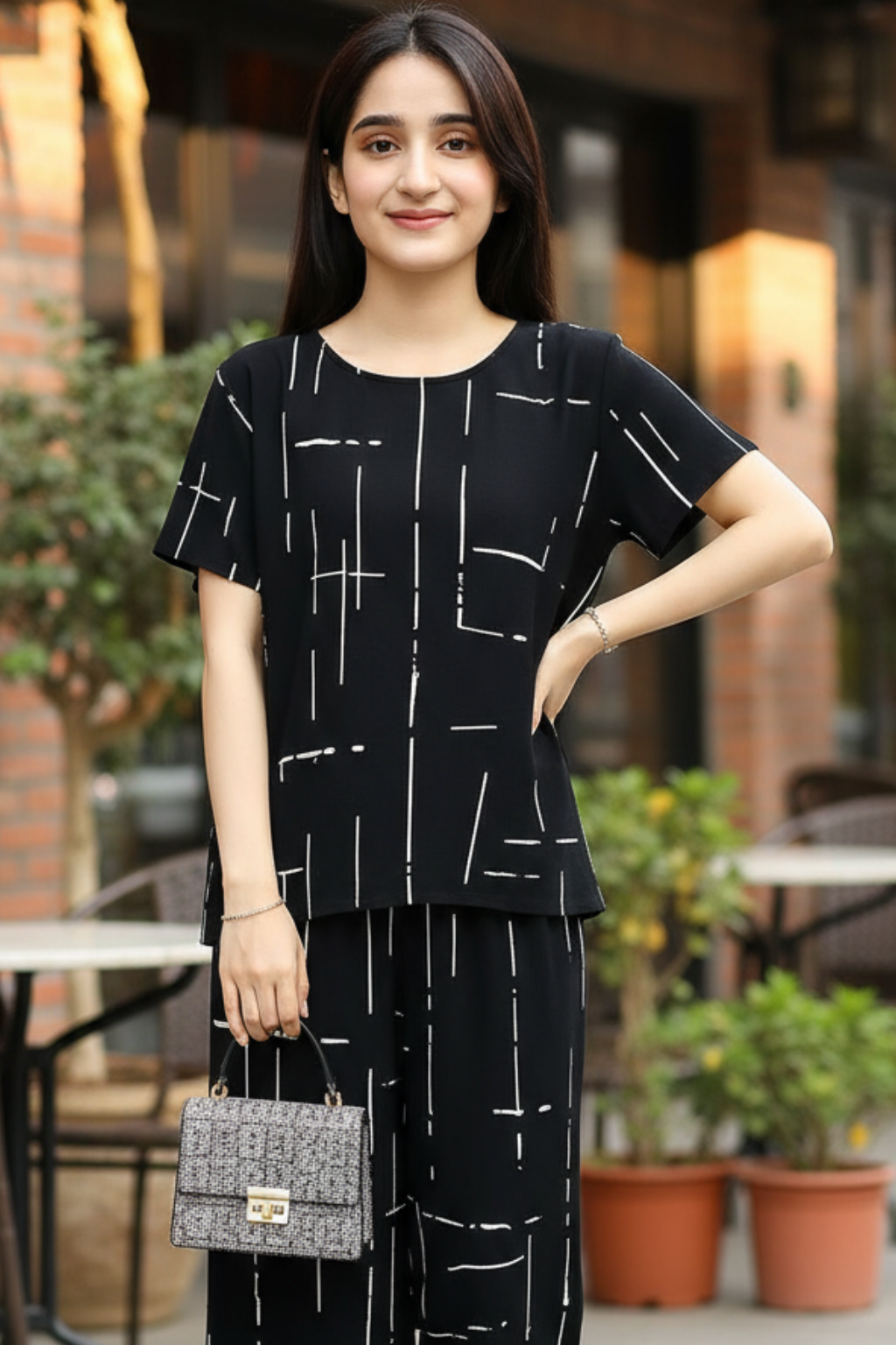 Black Capri PJs SET