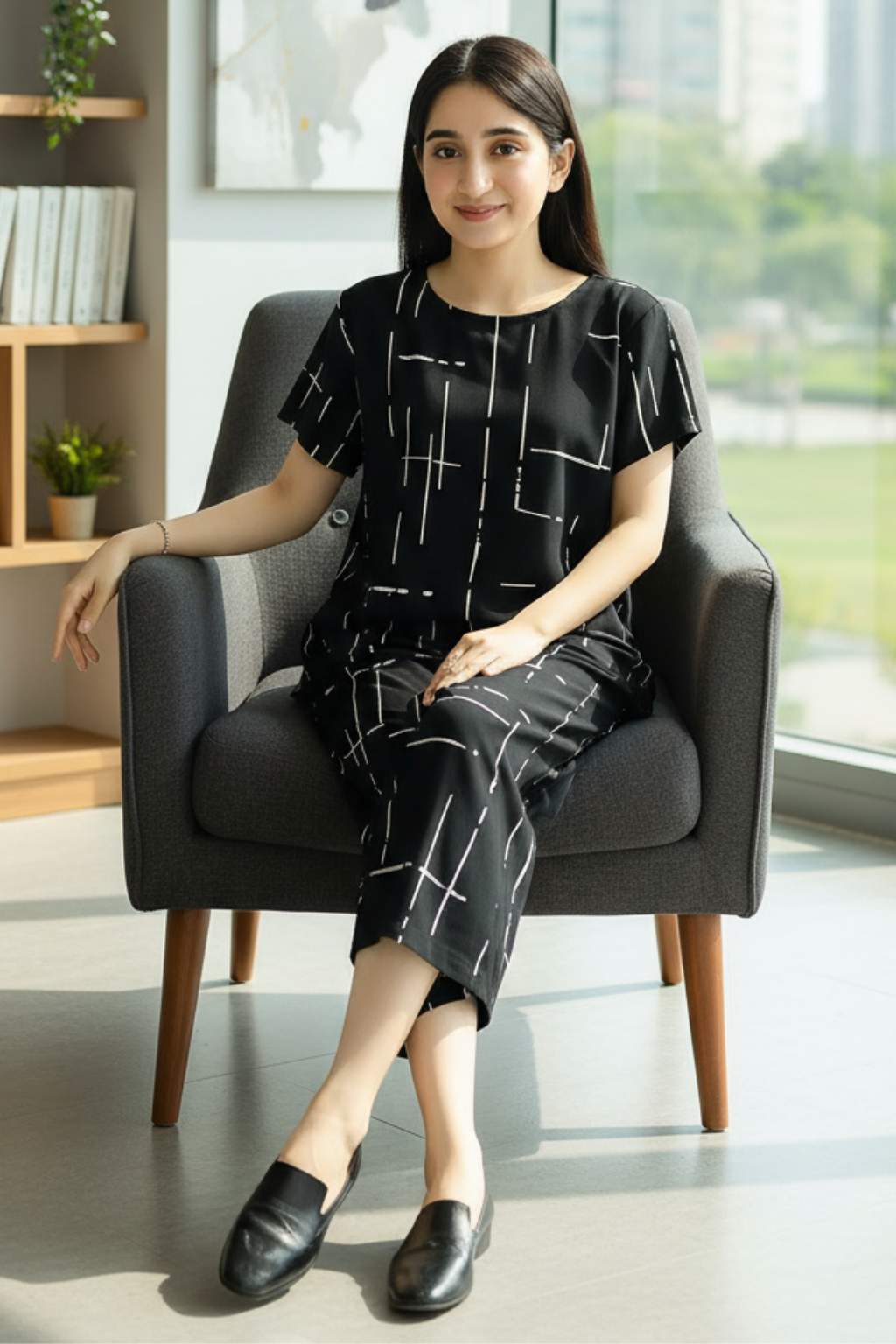 Black Capri PJs SET