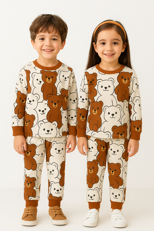 Winter Bears Print Kids Set